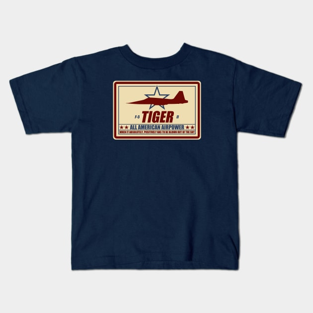 F-5 Tiger 2 Kids T-Shirt by TCP